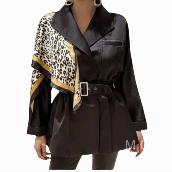 Black Silk Scarf Jacket